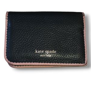 Kate Spade ♠️ Bifold Card Case | Black Leather | GUC